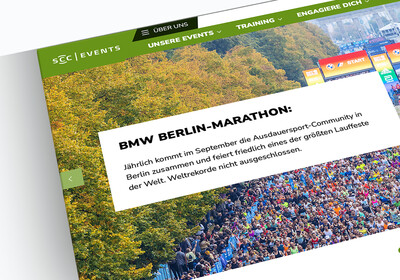 Digital reorganisation of 16 websites of SCC EVENTS GmbH